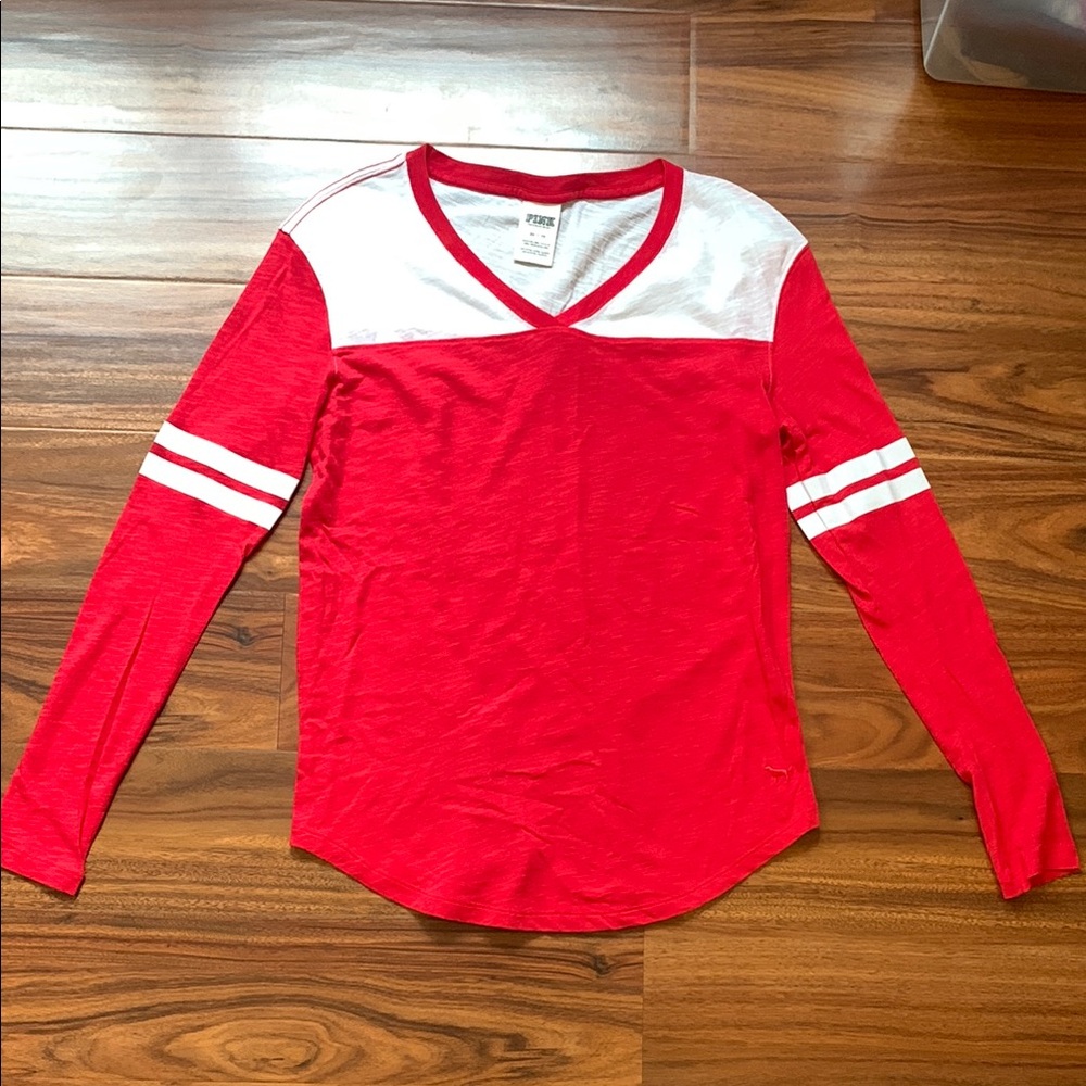 Victoria's Secret PINK Red and White Top